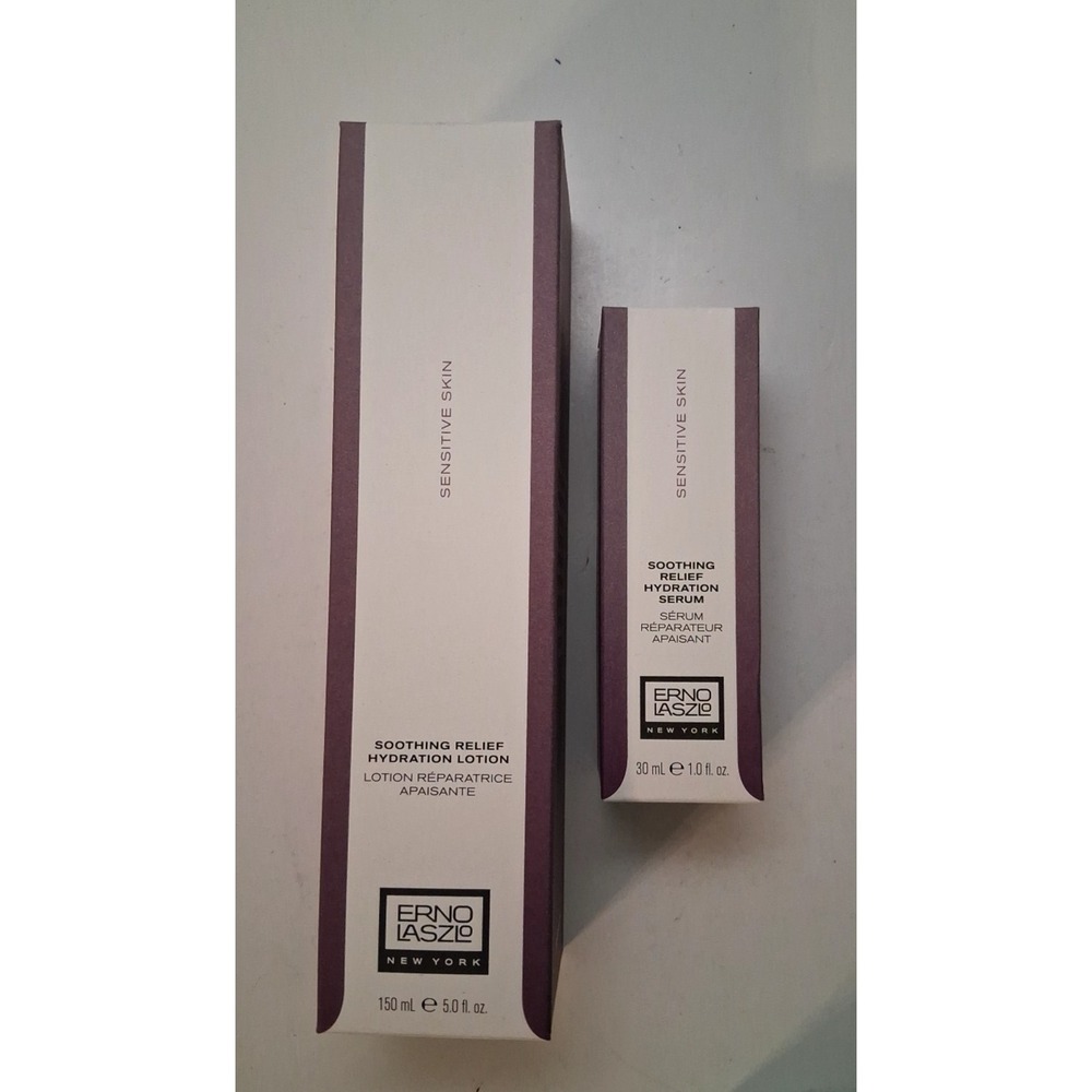 Set of 2 ERNO LASZLO Soothing Relief Hydration Lotion & Serum Sensitive Skin New